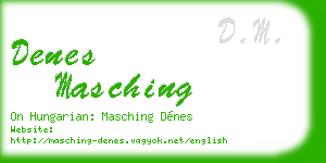 denes masching business card